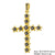 Classic Style Cross Copper Plating Inlay Zircon 18k Gold Plated Charms Jewelry Accessories