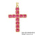 Classic Style Cross Copper Plating Inlay Zircon 18k Gold Plated Charms Jewelry Accessories