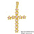 Classic Style Cross Copper Plating Inlay Zircon 18k Gold Plated Charms Jewelry Accessories