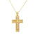 Classic Style Cross Copper Plating Inlay Zircon 18k Gold Plated Charms Jewelry Accessories