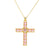 Classic Style Cross Copper Plating Inlay Zircon 18k Gold Plated Charms Jewelry Accessories