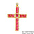 Classic Style Cross Copper Plating Inlay Zircon 18k Gold Plated Charms Jewelry Accessories