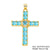 Classic Style Cross Copper Plating Inlay Zircon 18k Gold Plated Charms Jewelry Accessories