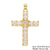 Classic Style Cross Copper Plating Inlay Zircon 18k Gold Plated Charms Jewelry Accessories