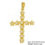 Classic Style Cross Copper Plating Inlay Zircon 18k Gold Plated Charms Jewelry Accessories