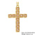 Classic Style Cross Copper Plating Inlay Zircon 18k Gold Plated Charms Jewelry Accessories