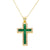 Classic Style Cross Copper Plating Inlay Zircon 18k Gold Plated Charms Jewelry Accessories