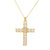 Classic Style Cross Copper Plating Inlay Zircon 18k Gold Plated Charms Jewelry Accessories