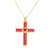 Classic Style Cross Copper Plating Inlay Zircon 18k Gold Plated Charms Jewelry Accessories