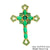 Classic Style Cross Copper Plating Inlay Zircon 18k Gold Plated Charms Jewelry Accessories