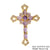 Classic Style Cross Copper Plating Inlay Zircon 18k Gold Plated Charms Jewelry Accessories