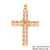 Classic Style Cross Copper Plating Inlay Zircon 18k Gold Plated Charms Jewelry Accessories