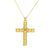 Classic Style Cross Copper Plating Inlay Zircon 18k Gold Plated Charms Jewelry Accessories