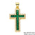 Classic Style Cross Copper Plating Inlay Zircon 18k Gold Plated Charms Jewelry Accessories