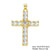 Classic Style Cross Copper Plating Inlay Zircon 18k Gold Plated Charms Jewelry Accessories