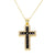 Classic Style Cross Copper Plating Inlay Zircon 18k Gold Plated Charms Jewelry Accessories