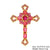 Classic Style Cross Copper Plating Inlay Zircon 18k Gold Plated Charms Jewelry Accessories