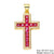 Classic Style Cross Copper Plating Inlay Zircon 18k Gold Plated Charms Jewelry Accessories