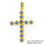 Classic Style Cross Copper Plating Inlay Zircon 18k Gold Plated Charms Jewelry Accessories