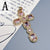 Classic Style Cross Copper Plating Inlay Zircon 18k Gold Plated Jewelry Accessories