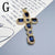 Classic Style Cross Copper Plating Inlay Zircon 18k Gold Plated Jewelry Accessories