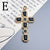 Classic Style Cross Copper Plating Inlay Zircon 18k Gold Plated Jewelry Accessories