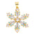 Classic Style Cross Star Copper Plating Inlay Zircon 18k Gold Plated Charms Jewelry Accessories