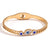 Classic Style Devil's Eye Stainless Steel Plating Inlay Rhinestones 18k Gold Plated Bangle