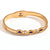 Classic Style Devil's Eye Stainless Steel Plating Inlay Rhinestones 18k Gold Plated Bangle