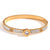 Classic Style Devil's Eye Stainless Steel Plating Inlay Rhinestones 18k Gold Plated Bangle