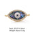 Classic Style Eye Copper Inlay Zircon 18k Gold Plated Rose Gold Plated White Gold Plated Jewelry Accessories