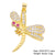 Classic Style Flower Dragonfly Copper Plating Inlay Artificial Pearls Zircon Gold Plated Charms Jewelry Accessories