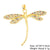 Classic Style Flower Dragonfly Copper Plating Inlay Artificial Pearls Zircon Gold Plated Charms Jewelry Accessories