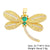 Classic Style Flower Dragonfly Copper Plating Inlay Artificial Pearls Zircon Gold Plated Charms Jewelry Accessories