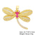 Classic Style Flower Dragonfly Copper Plating Inlay Artificial Pearls Zircon Gold Plated Charms Jewelry Accessories