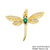 Classic Style Flower Dragonfly Copper Plating Inlay Artificial Pearls Zircon Gold Plated Charms Jewelry Accessories