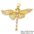 Classic Style Flower Dragonfly Copper Plating Inlay Artificial Pearls Zircon Gold Plated Charms Jewelry Accessories