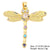 Classic Style Flower Dragonfly Copper Plating Inlay Artificial Pearls Zircon Gold Plated Charms Jewelry Accessories