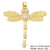 Classic Style Flower Dragonfly Copper Plating Inlay Artificial Pearls Zircon Gold Plated Charms Jewelry Accessories