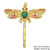 Classic Style Flower Dragonfly Copper Plating Inlay Artificial Pearls Zircon Gold Plated Charms Jewelry Accessories