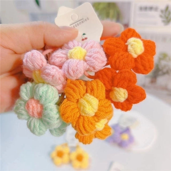 Classic Style Flower Yarn Hair Tie