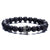 Classic Style Geometric Arylic Natural Stone Volcanic Rock Bracelets In Bulk