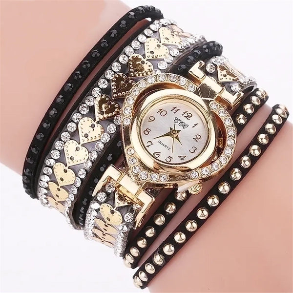 Classic Style Heart Shape Buckle Quartz Women's Watches