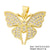 Classic Style Heart Shape Butterfly Copper Plating Inlay Zircon 18k Gold Plated Charms Jewelry Accessories