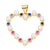 Classic Style Heart Shape Copper Plating Inlay Zircon 18k Gold Plated Charms Jewelry Accessories