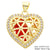 Classic Style Heart Shape Copper Plating Inlay Zircon 18k Gold Plated Charms