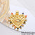 Classic Style Heart Shape Copper Plating Inlay Zircon 18k Gold Plated Charms