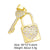 Classic Style Heart Shape Copper Plating Inlay Zircon 18k Gold Plated Charms