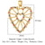 Classic Style Heart Shape Zircon Copper Wholesale Charms Jewelry Accessories