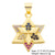 Classic Style Hexagram Animal Heart Shape Copper Plating Inlay Zircon Gold Plated Charms Jewelry Accessories